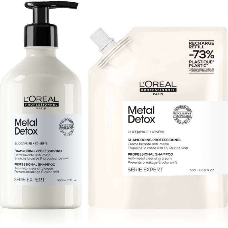 L’Oréal Professionnel Serie Expert Metal Detox Ekonomiförpackning För skadat hår
