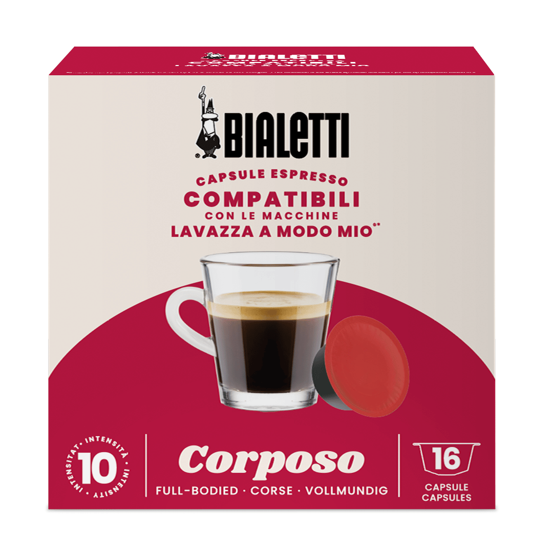Bialetti Lavazza A Modo Mio™ Compatible Capsules - 10 Pack (6.5g x 160) / Corposo - 7 (10 Pack (6.5g x 160))