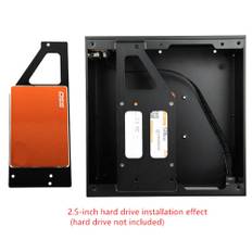 For MINI-ITX(17x17) Computer Chassis Aluminum+Glass Cover Desktop PC Enclosure