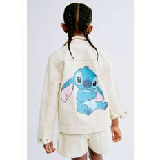 Flicka - Vit/Lilo & Stitch Jeansjacka med tryck - Size: 116 (5-6Y) - H&M (116 (5-6Y))