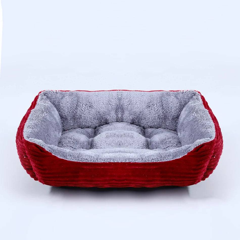 Square Plush Calming Dog & Cat Bed – Waterproof Oxford Sofa Cushion for Small & Medium Pets - cat dog bed 02 / XL (78X60X17CM) (XL (78X60X17CM))