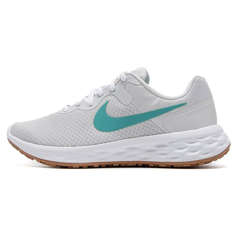 Nike Revolution 6 Lätt Dämpning Halkfri Andningsbar Lågskuren Casual Löparsko Dam sneaker Vit Grå DC3729-012 35.5