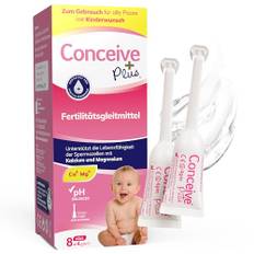 Conceive Plus Fruchtbarkeitsgleitmittel in Vorgefüllten Applikatoren, Spermienfreundliches Gleitmittel für Paare, die versuchen, ein Baby zu bekommen, Einmonatspackung mit 8 x 4g Applikatoren
