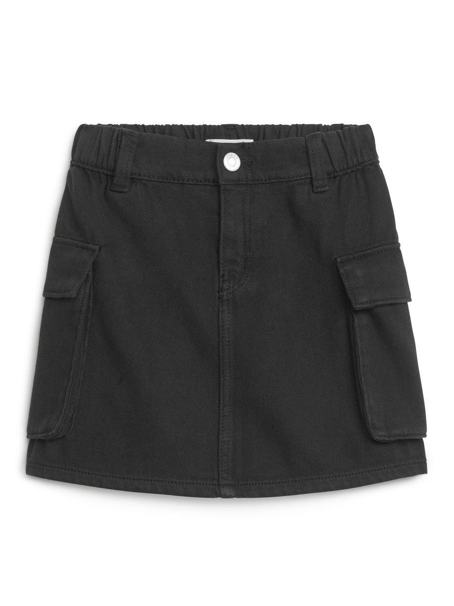 ARKET Woven Utility Mini Skirt -Black, 122/128