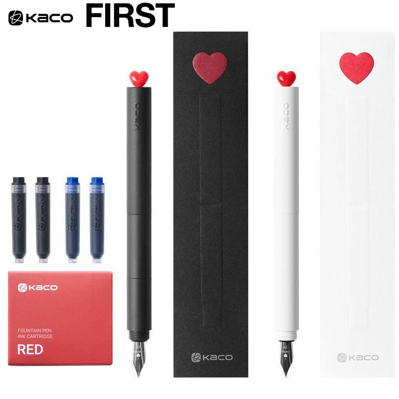 KACO First Love Fountain Pen,EF Nib Smooth Ink Flow for Calligraphy&Office Creative Writing vintage aesthetic stationery tools red