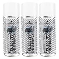 AABCOOLING 3 x Home&Office Compressed Gas Duster 400 ml - PC Dusterburk för rengöring av dator, tangentbord och annan kontorsutrustning, renare, tryckluftsburk, luftfläkt, tangentbordsspray K1