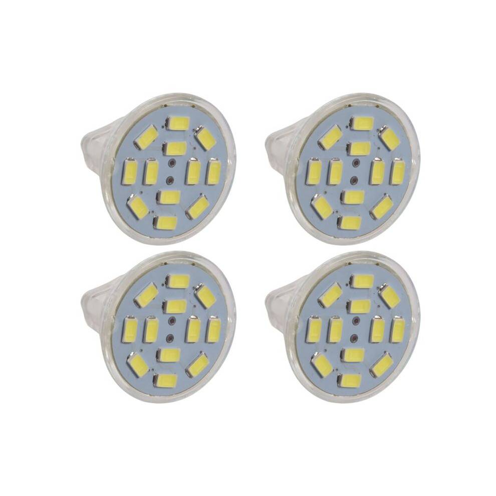 4X 6W GU4(MR11) LED Spotlight MR11 12 SMD 5730 570 Lm 12V, White
