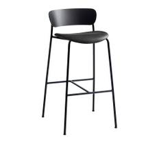 &Tradition - Pavilion AV10, Black Lacquered Oak Leather cat.2, Noble Black - Barstolar & barpallar - Anderssen & Voll - Metall/Trä
