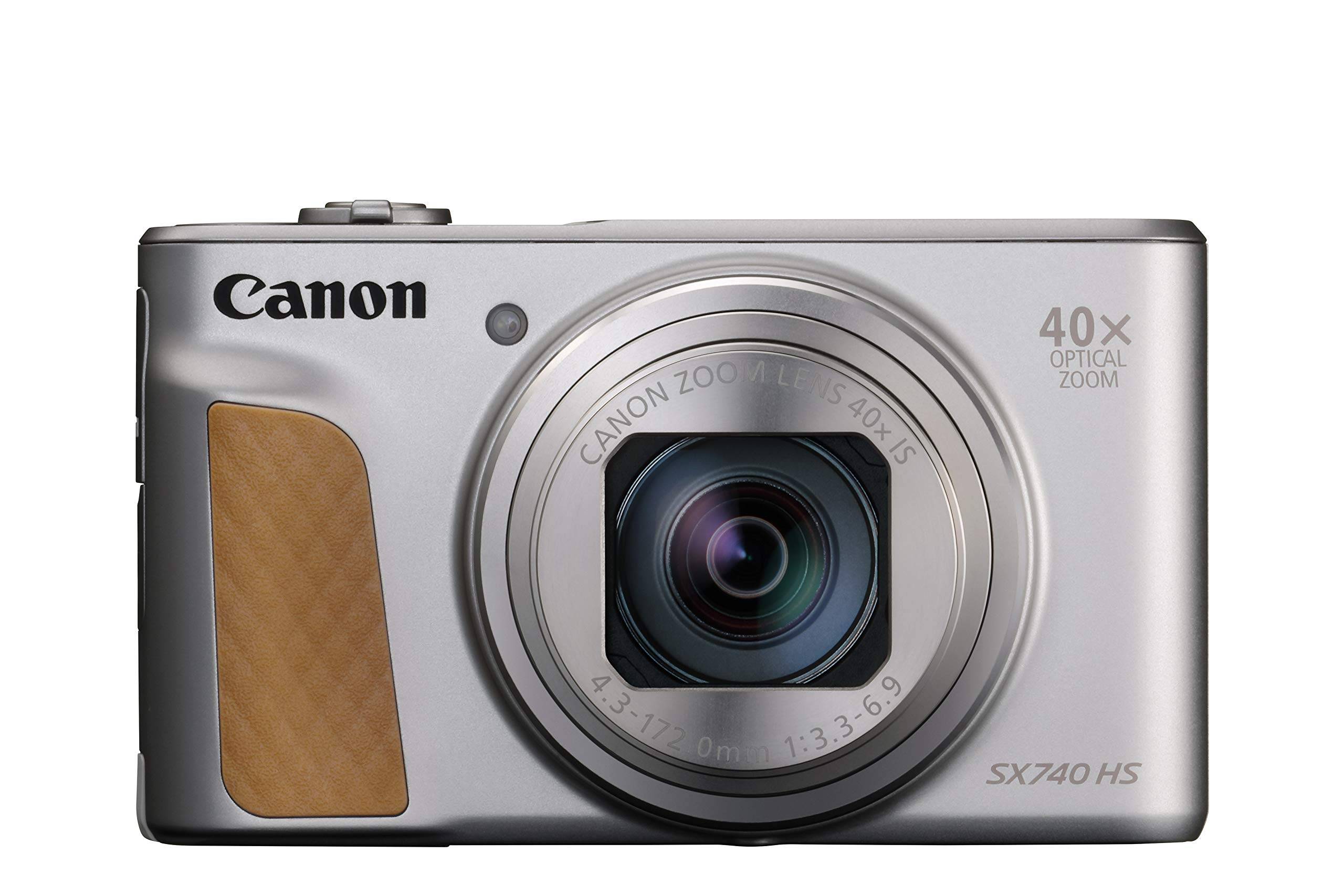 Canon PowerShot SX740 HS Kompakt Digital Kamera med 40x Optisk Zoom, 4K-kompatibel, Silver, Zoom, Video, Wi-Fi (PSSX740HSSL)