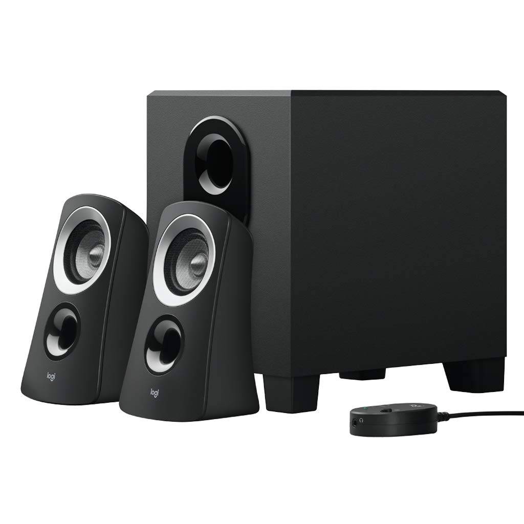 Logitech Z313 Black Stereo PC Speakers for PCs, 2.1ch with Subwoofer, 3.5mm Input, Official Japanese Product, 2-Year Manufacturer's Warranty