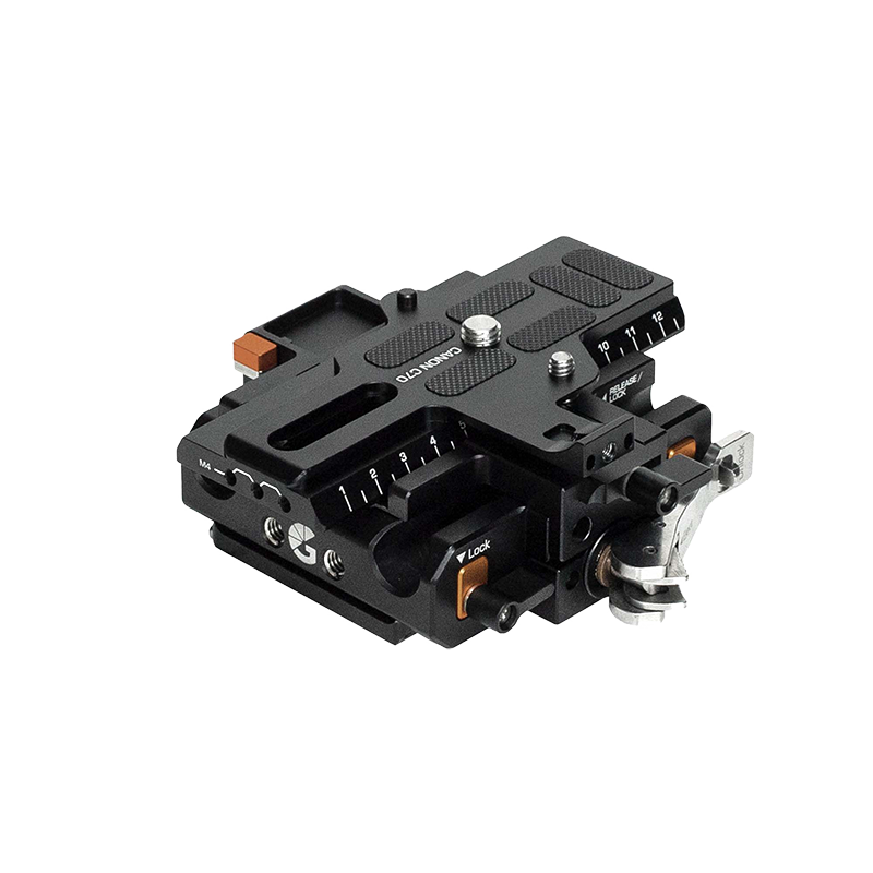 Bright Tangerine LeftField 3 Canon C70 QR Baseplate (DJI RS 2 & RS 3)