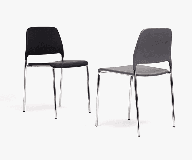 Beat Kantinstol, antibakteriel og stabelbar - H81 x B46 x SH47 x SD44 x SB44 cm.