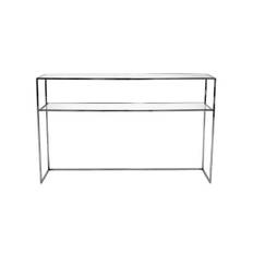Gazelle konsolbord svart krom - Svart / Transparent (L: 130 x B: 35 x H: 80 cm)