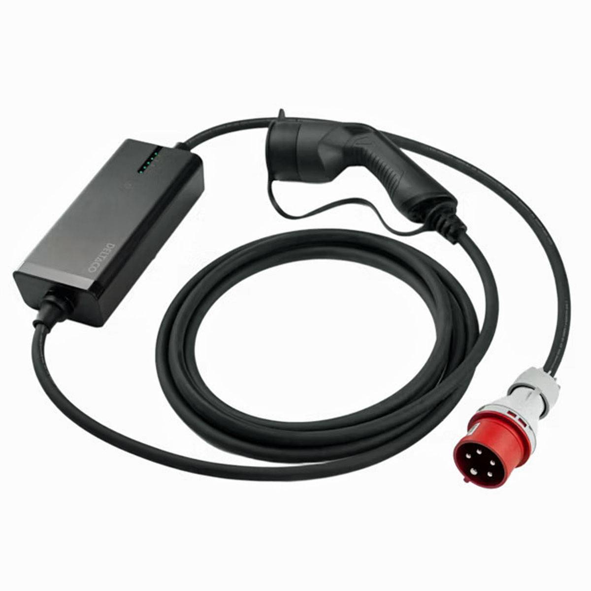 Deltaco Reseladdare Mode 2 3-fas CEE 16A 11kW EV-3227