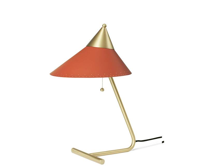 Brass Top Bordslampa Rusty red - Röd