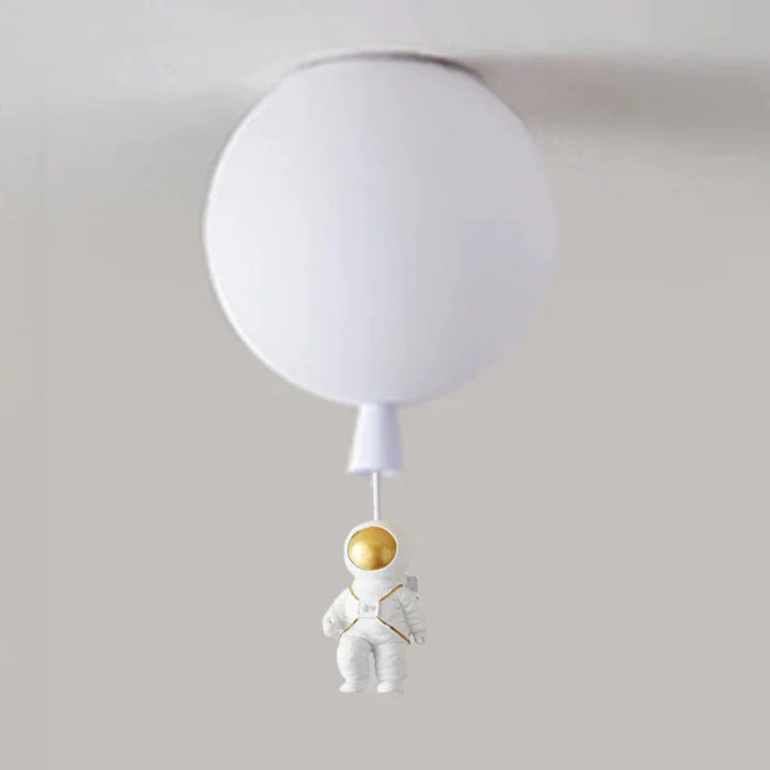 CosmoGlow - Lekfull LED Taklampa för Barnrum - Vit / B / 30 cm