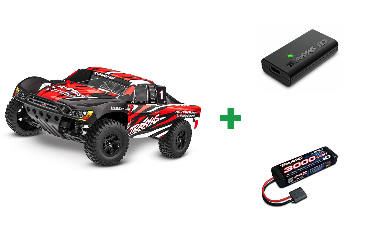 Slash 2WD 1/10 RTR TQ Blue-X EHD Clipless USB - With Battery/Charger - Rød-X / Kompletpakke – alt inkluderet og klar til brug