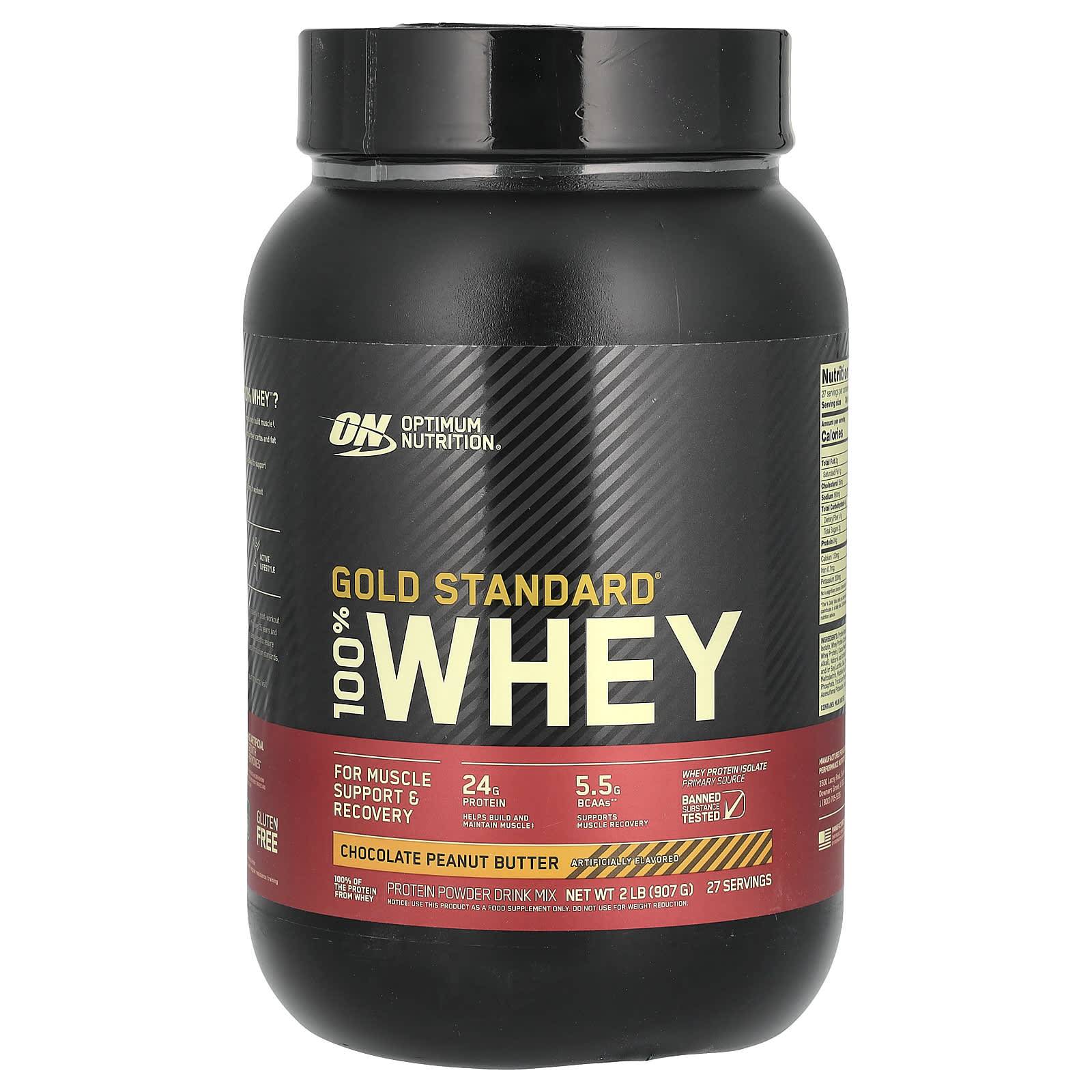 Optimum Nutrition, Gold Standard 100% Whey, Chocolate Peanut Butter, 2 lbs (907 g)