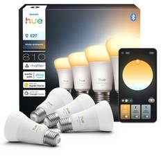 Philips Hue E27-pære, A60, White ambiance, 810lm, Zigbee (4 pak) - 2025 NYHED