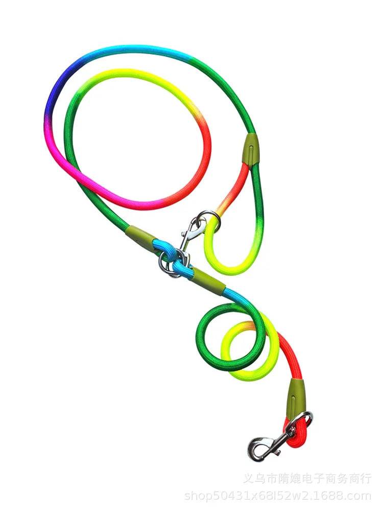Reflective Nylon Dog Leash - Colourful / 1.2CM 240CM (1.2CM 240CM)