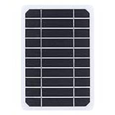 XIASABA Monocrystalline Silicon Solar Cell Panel 23.0×18.0×2.0 5W 5V Monocrystalline Solar Panel Outdoor Solar Battery Mobil Strömförsörjning för laddning Mobiltelefon Solar Board