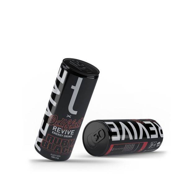 Energidryck tershine Revive x Odiffat Ruby Black, 330 ml