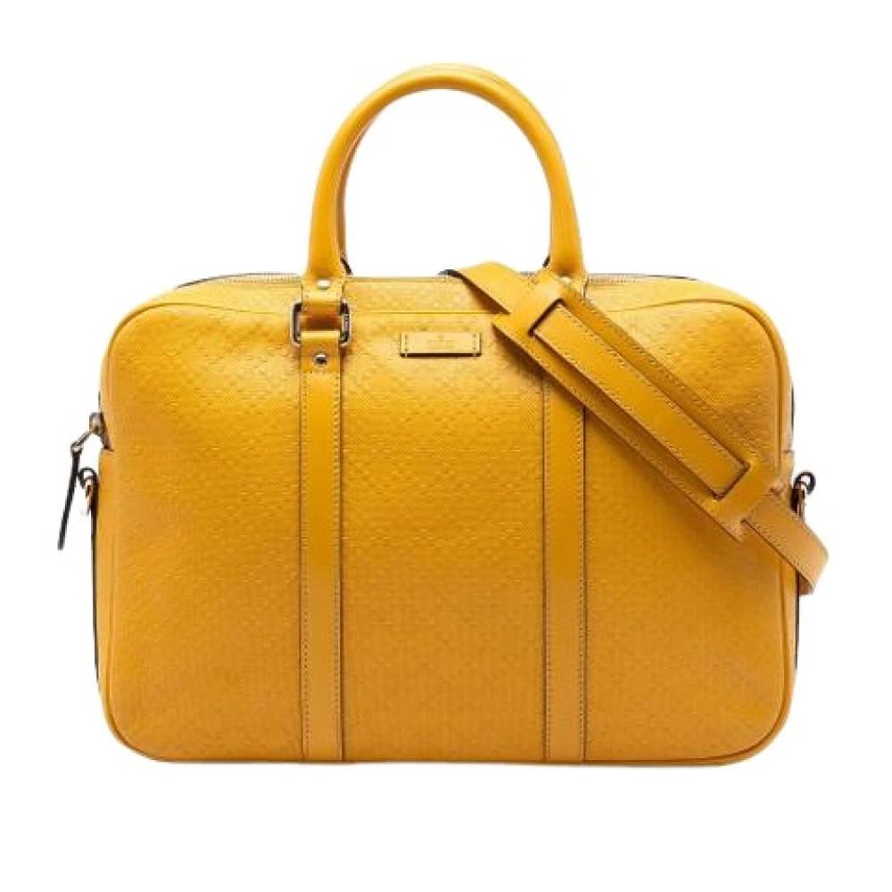 Gucci Vintage Pre-owned Vintage Business Taske - Vintage - Dame - Gul - ONE SIZE - Uld
