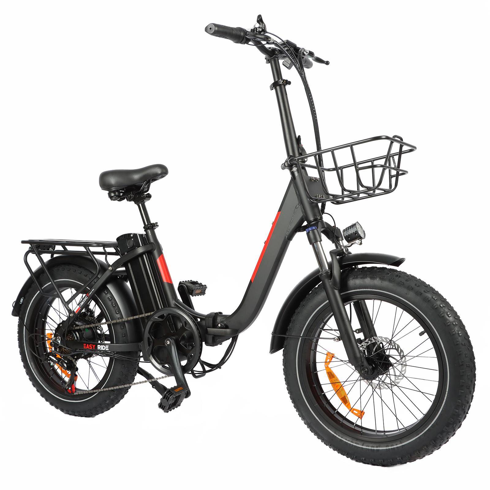 Elcykel Baolujie DZ-2030 20  500W Motor Vikbar Stadse-cykel 48V 16AH Dubbla Skivbromsar 7 Växlar Max Last 150Kg