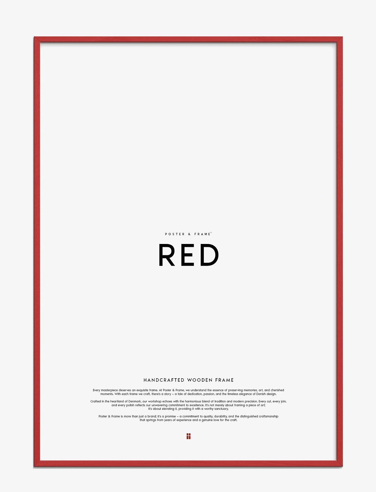 Poster & Frame Red Wood Frame - Red - A1