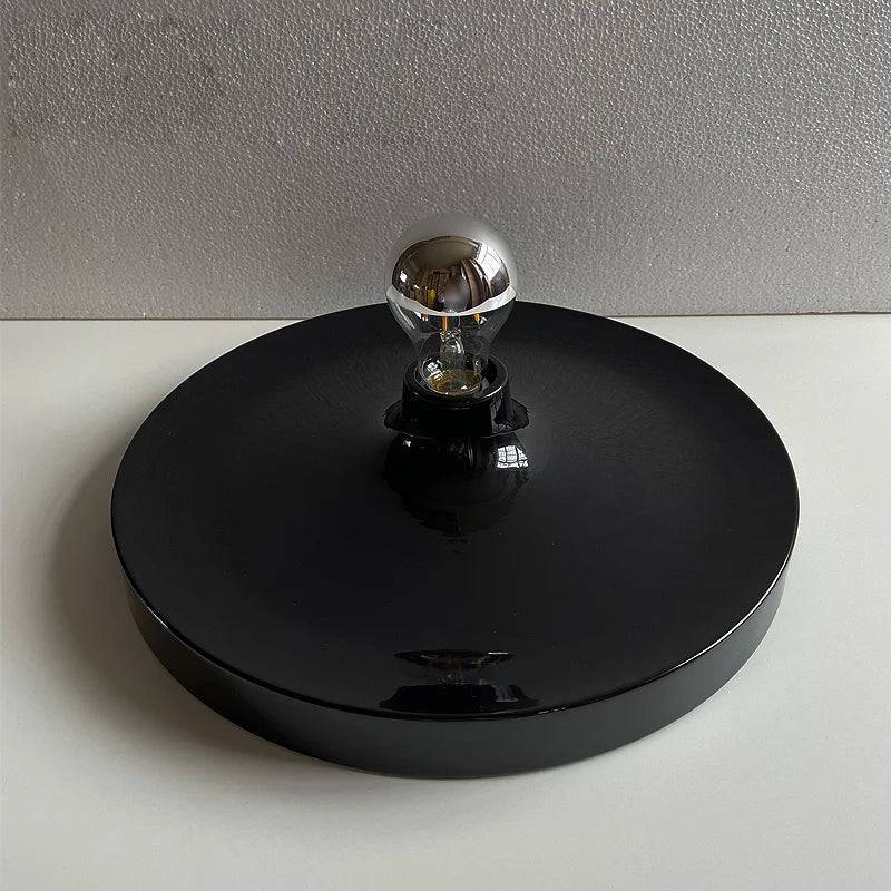BauhausGlow Vägglampa – Elegant Vägglampa för Vardagsrum - Svart - Platt typ / Kall Vit (5500-7000K)