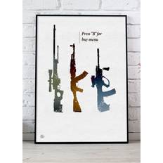 CSGO gamer plakat - Press B - 50 x 70 cm - Kr. 279,-