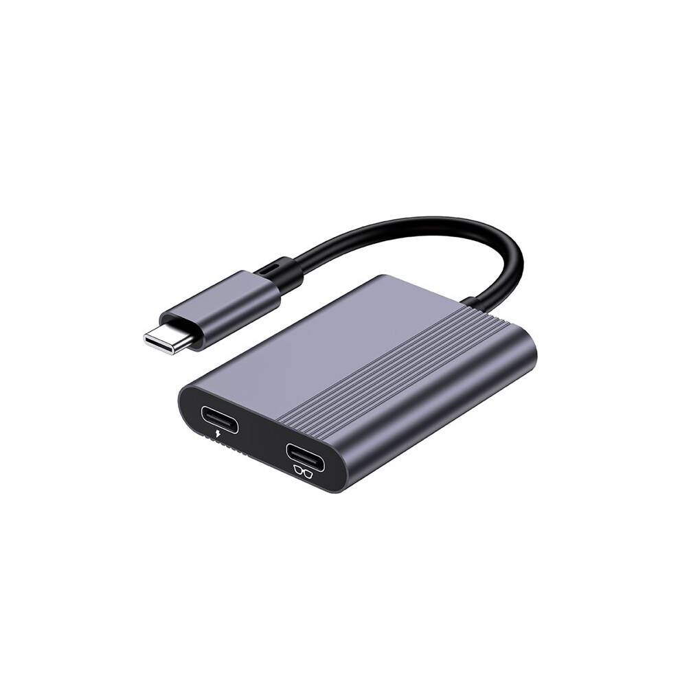 2-in-1 USB-C Hub VR/AR Glasses Charging Converter, 4K 60Hz Gaming Console Expansion Hub, Screen Mirroring Device PD100W