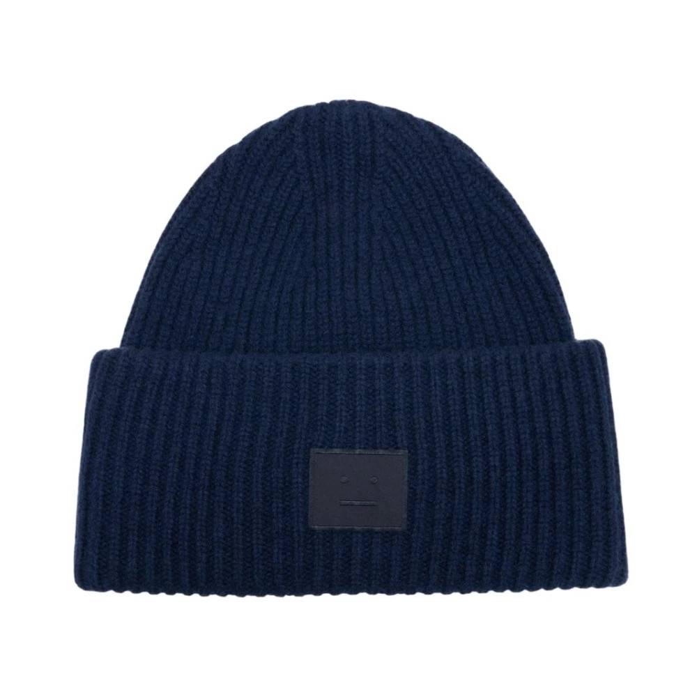 Acne Studios - Large Face Logo Beanie Accessoarer - unisex - ONE Size - Läder
