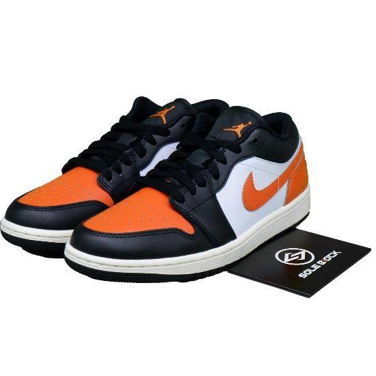 Air Jordan 1 Low Shattered Backboard 553558-081 Herrstorlek 44.5 orange/svart