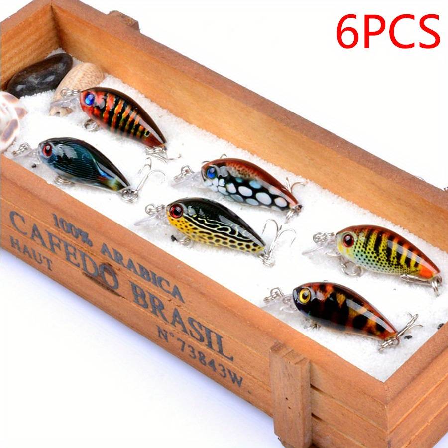 6pcs Artificial Bait Fish Swimbait Topwater Lures Hard Floating Wobbler For Carp Pike Fishing Lures