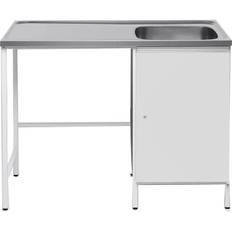 Contura CAB 12 Tvättbänk vit, med plats för tvättmaskin Höger