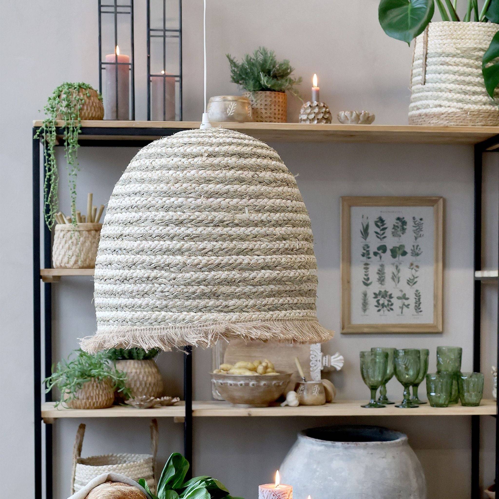 Lampeskærm i flet - Chic Antique