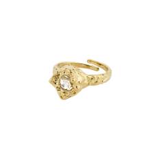 Pilgrim Ring 'Callum'  guld / transparent - 50-60