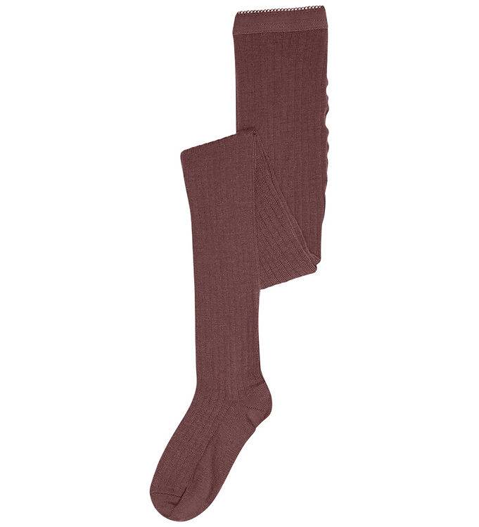 MP Strømpebukser - Uld - Rib - Rose Taupe - MP - 110 - Strømpebukser