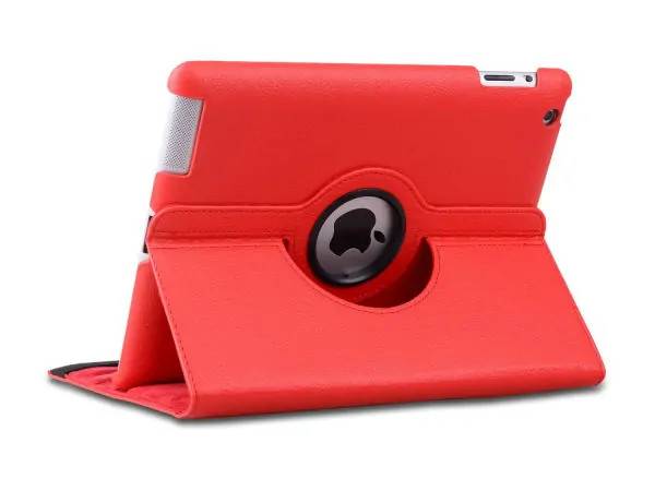 360° Roterende Cover Til iPad Air, iPad (2017) & (2018). Rød..