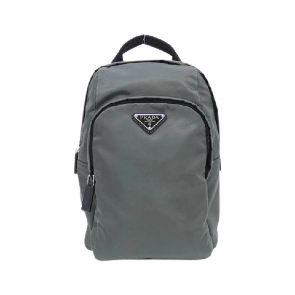Prada Vintage Pre-owned Tessuto Skuldertaske - Vintage - Dame - Grå - ONE SIZE - Uld