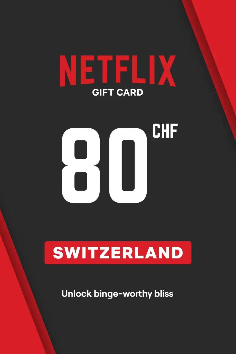 Netflix 80 CHF Gift Card (CH) - Digital Code.