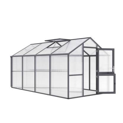 KGT Iris IV drivhus, antracitgrå, 10 m²