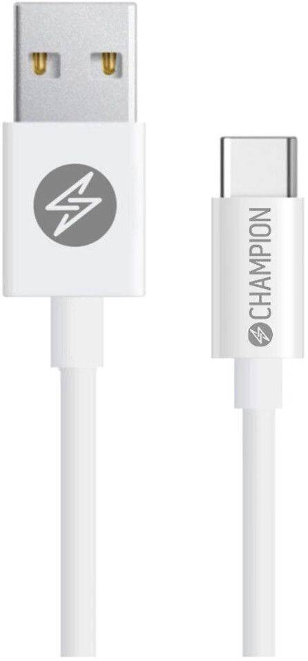 Champion USB-A to USB-C Cable - Vit, 2 meter