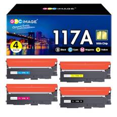 GPC IMAGE 117A Toner Set Kompatibel für HP 117A für Toner HP Color Laser MFP 178nwg für HP Color Laser MFP 179fwg 179fnw 178nw 150nw 150w 178 179 W2070A W2071A W2072A W2073A (4er-Pack)
