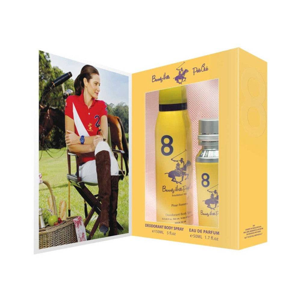 Presentset Beverly Hills Polo Club 1982 Sport 8 Eau de Parfum dam 50 ml + deodorant roll-on herr 50 ml