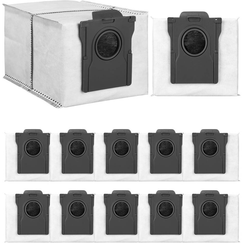 Pakke med 12 støvsugerposer, der er kompatible med Dreame L10s Ultra Gen 2/L10s Pro Ultra Heat/X30 Ultra/X40 Ultra Complete/X50 Ultra Comple