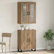 vidaXL Skåp Väggmonterad artisan ek 69,5 x 34 x 180 cm Konstruerat trä