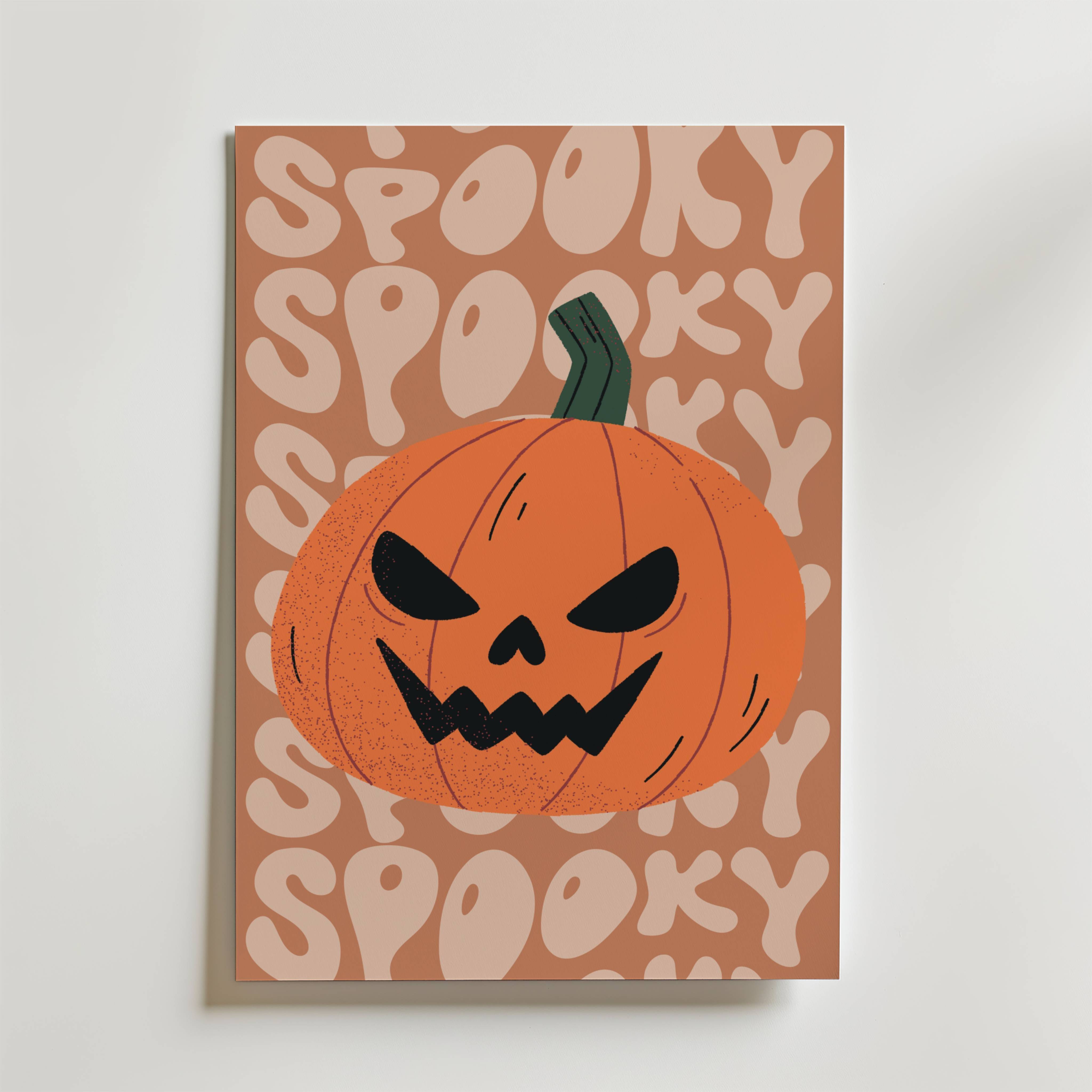 Pumpkin Grin Poster - Premium Canvas 21x30 cm