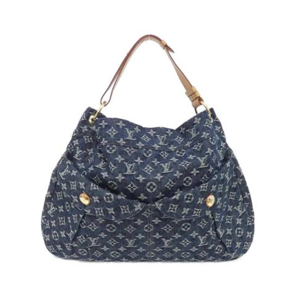 Louis Vuitton Vintage Pre-owned Monogram Denim Skuldertaske - Vintage - Dame - Blå - ONE SIZE - Uld